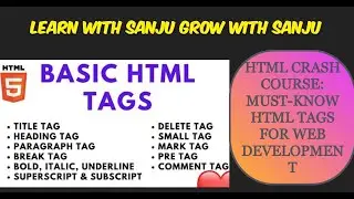 HTML Crash Course: Must-Know HTML Tags for Web Development  .English And Hindi.#html #viral #shorts