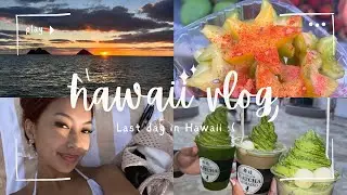 a chill last day in hawaii vlog 🌺👙(lanikai beach, more poke, aloha stadium, matcha, & travel!)