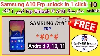 Samsung Galaxy A10 (A105f)  Frp Bypass FREE | Samsung A10 Google account bypass in 1 click