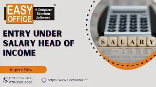 Income from Salary Entry in EasyOFFICE Software | Income Tax | EasyTax