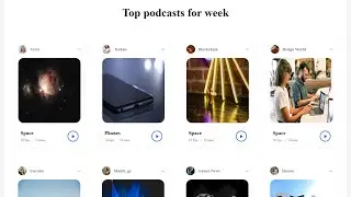 Podcasts page on HTML and CSS tutorial || Responsive  || Web Creator