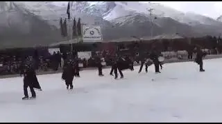 Army Band performance at snow bound area