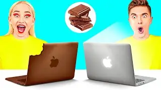 Челлендж. Шоколадная еда vs. Настоящая еда | Смешные ситуации с едой от HAHANOM Challenge