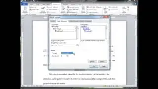 Building Table of Contents in your Brief