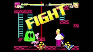 MUGEN REQUEST #6 : Ami and Gelatina VS Homer Simpson and Super Better Luigi