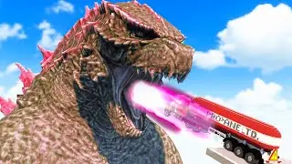 Cars vs Evolved Godzilla! | Teardown