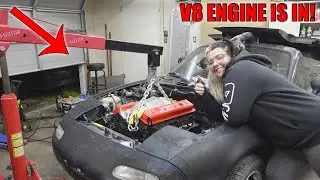 IT LOOKS MASSIVE! - V8 MIATA BUILD