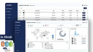 Create Responsive Admin Dashboard Using HTML CSS & JavaScript Php | Dashboard Template Design