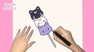 🌸HOW TO DRAW A CUTE CAT MOCHI 🍡 ~ STEP BY STEP ~ KAWAII DOODLE