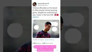 Why Christiano Ronaldo was benched in the opening PL game against Brighton. #shorts #ronaldo #manutd