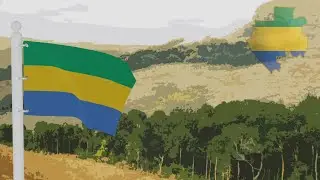 GABON Flag Animation | La Concorde | National Anthem | 2024