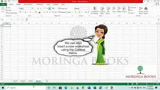 How to insert a New Worksheet in MS Excel 2013 in Windows 10