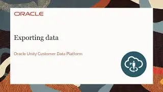 Oracle Unity - Exporting data