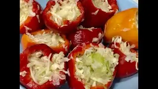 Paprika somborka punjena kupusom, Paprika stuffed with cabbage, Mit Kohl gefüllte Paprika