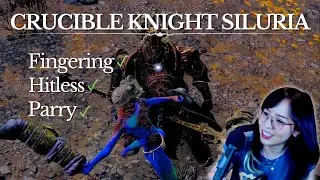 Crucible Knight Siluria Boss Fight | No Damage Taken + Parrying + Fingering