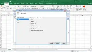 Microsoft Windows Task Scheduler with Microsoft Excel