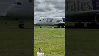 Emirates Wimbledon A380 taxiing after landing #aviation #Wimbledon #shorts