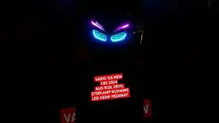 Vario New 2024 Alis RGB Devil Led Kedip Pesawat Stoplamp Running