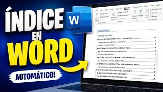 ✅  INDICE EN WORD ✅   *COMO SE HACE** | 2023 |