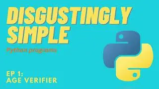 DISGUSTINGLY SIMPLE python programs | Episode 1: Age Verifier