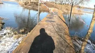 Пешеходный мост через Свислочь