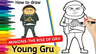 How To Draw Cute | Young Gru | Minions: The Rise of Gru | EP 48 | Drawing Tutorial