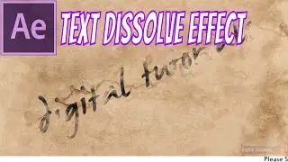Text Dissolve Effect in Adobe After Effects|Tom Riddle's Diary Fade Out Effect