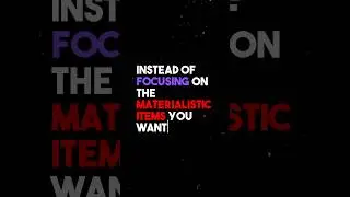 Are you into materialistic things? Watch this