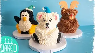 Three Winter Animal Cakes using the Wilton Teddy Bear Pan!