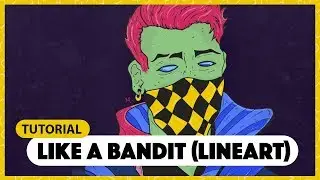Tutorial | Line art Ilustração Like a Bandit Illustrator (PARTE 1)