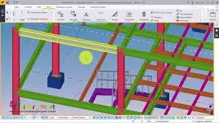 Detail steel frame for floor (Tekla part 10)
