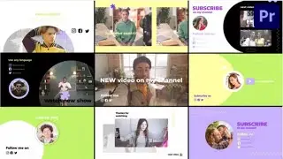 End Screen Slides for Premiere Pro Templates