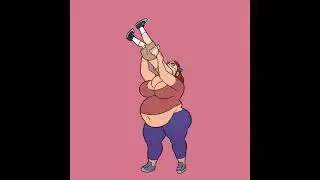 Fatass Woman eats Man