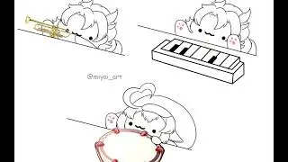 When Klee and her niichan play the drum event