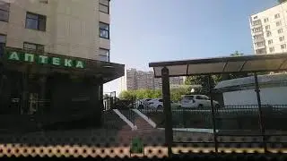 Москва Поездка на автобусе 144(6-я часть) ул. Теплый стан д.9-метро Теплый стан конечная Вид из окна