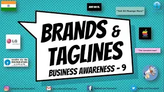 Brand Taglines & Slogans | 2020 Business Awareness | Part-9 | TISSMAT, CMAT, IIFT, XAT, DUJAT, Banks