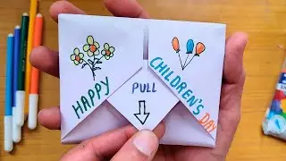Happy Children's Day Card / Children's Day Card Drawing / Children's Day Card Making