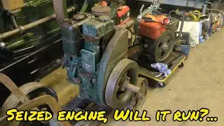completely seized lister diesel engine - First run