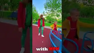 👍🏻 Cu TATI este mai distractiv 🤩 Who is more fun in the amusement park 🎠 