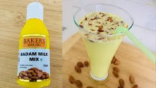 Bakers Badam Milk Mix 20ml | Instant Badam Milk Recipe | Badam Milk at Home