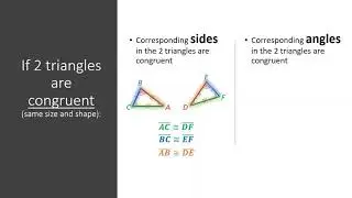 Congruency Statements and Congruent Parts
