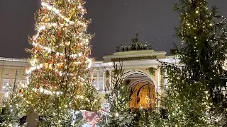 Предновогодняя ночь. Прогулка по центру Петербурга