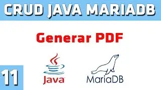 ✔️ CRUD MVC JAVA MariaDB 11. Generar PDF con ITEXT