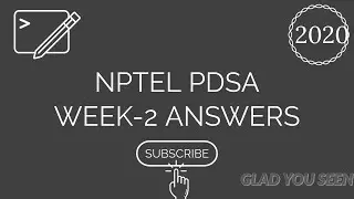 WEEK-2 ASSIGNMENT ANSWERS NPTEL PROGRAMMING AND DATA STRUCTURES USING PYTHON 2020 (JAN-MAR)