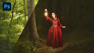 Make a Fine Art Portrait Editing Forest - Photoshop