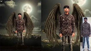 Photoshop evil effect tutorial | Photoshop wings on a person manipulation | editing | Manoj Marvel |