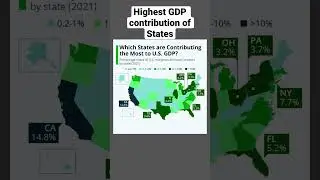 Which state contributes the most for US GDP? #shorts