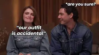 Ella Bright and Belmont Cameli being Hannah and Garrett in their press tour