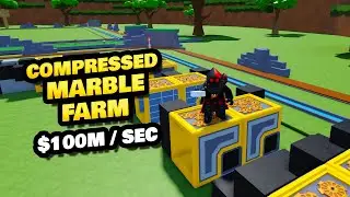 Built a Compressed Marble Slab Farm! (Roblox Block Tycoon)