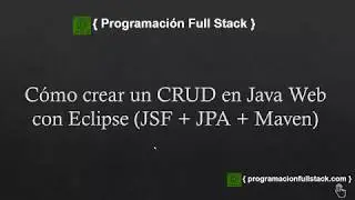 Cómo crear un CRUD en Java Web con JSF, JPA, Maven (Creacion del Modelo y la clase JPAUtil)